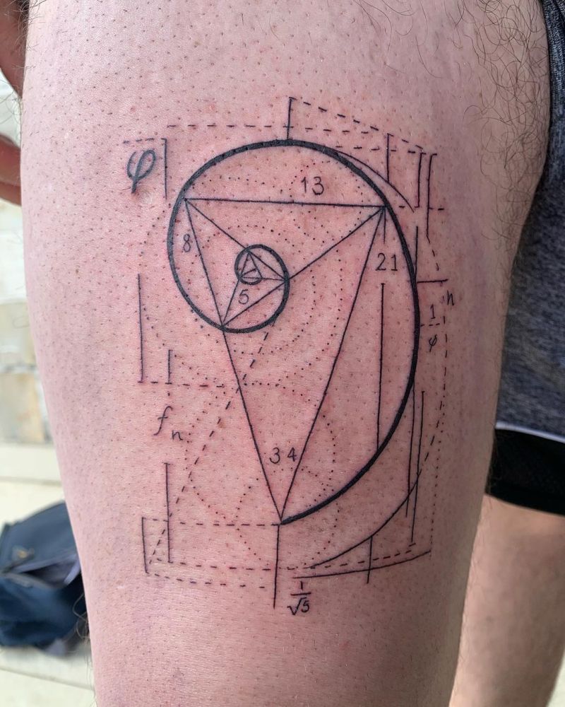 30 Pretty Fibonacci Tattoos You Will Love