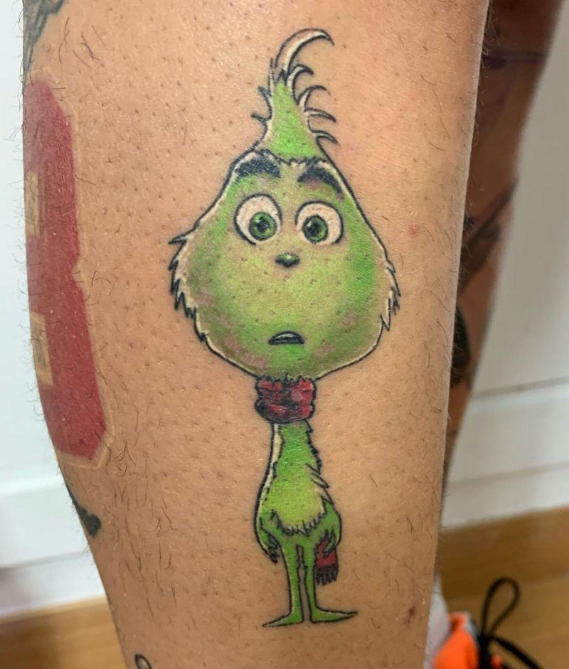 30 Pretty Grinch Tattoos for Christmas You Will Love