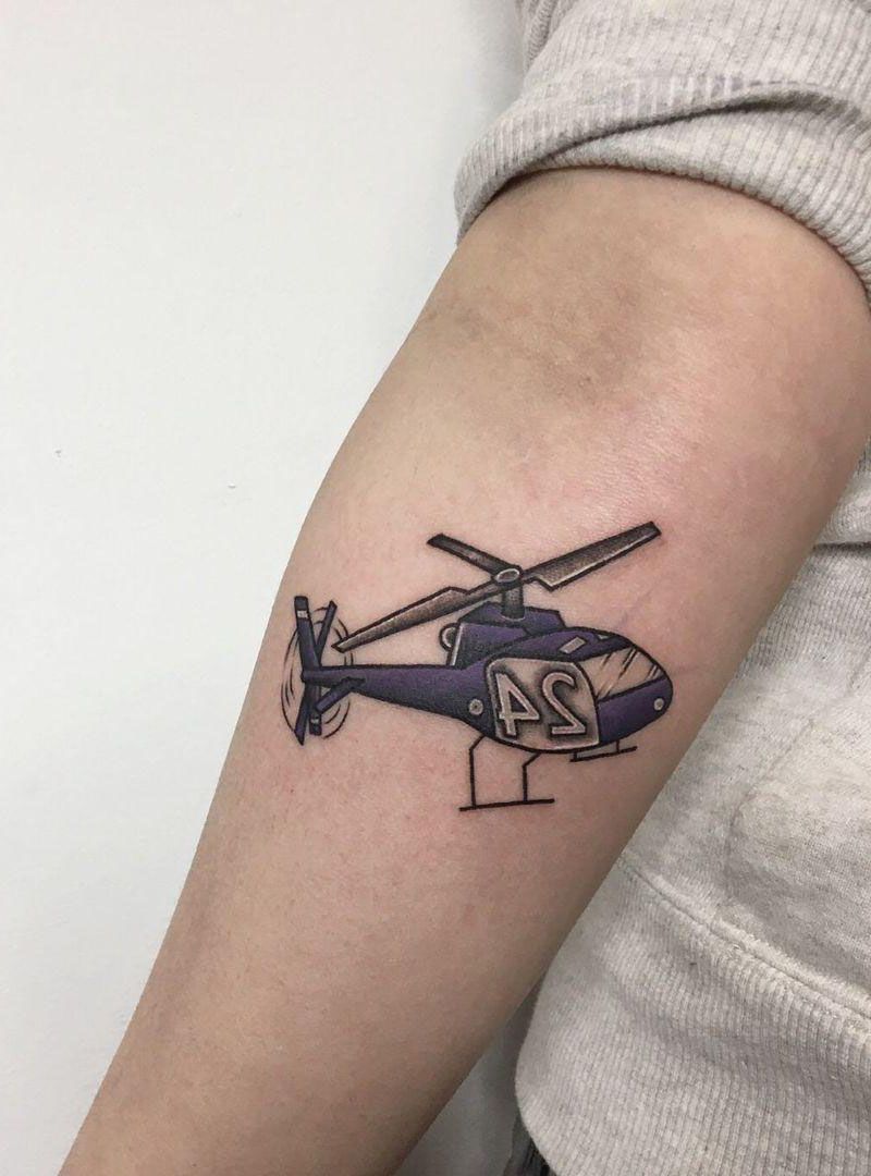 30 Pretty Helicopter Tattoos to Inspire You