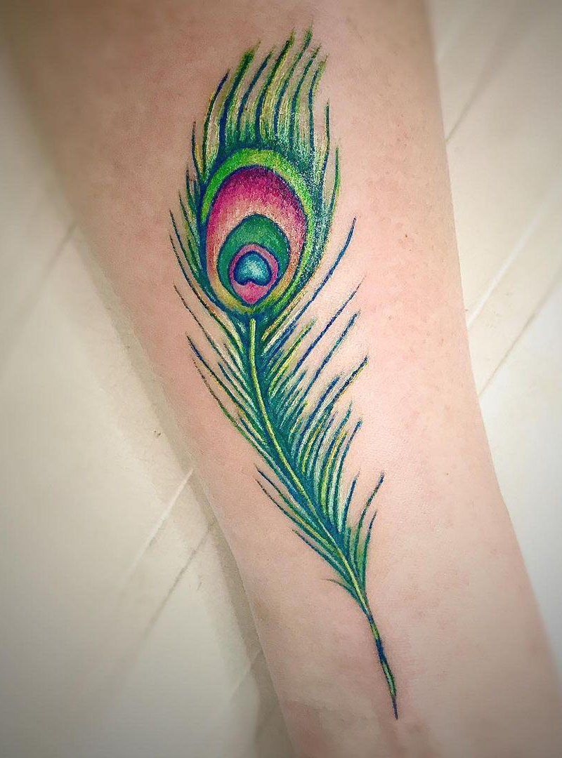 30 Pretty Peacock Feather Tattoos to Inspire You