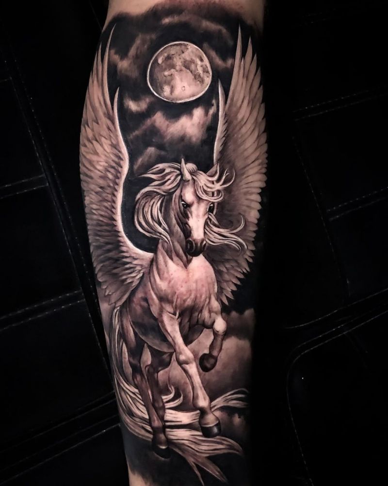 30 Pretty Pegasus Tattoos You Must Try