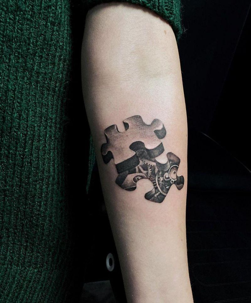 30 Pretty Puzzle Tattoos to Inspire You