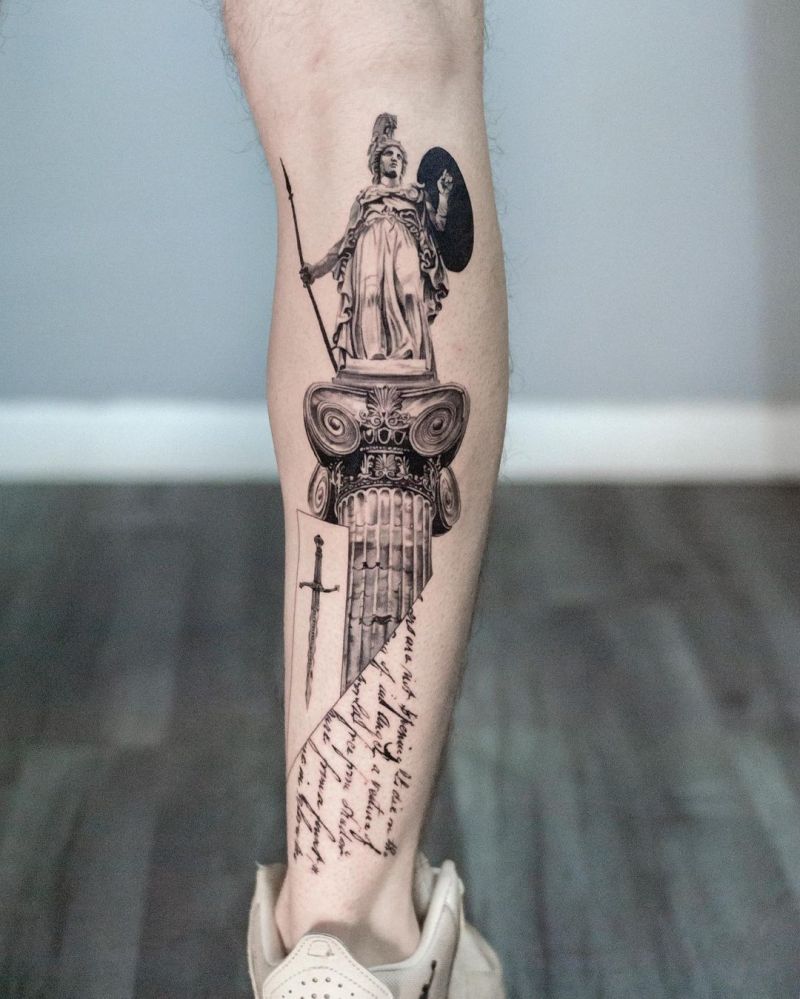 30 Pretty Athena Tattoos to Inspire You