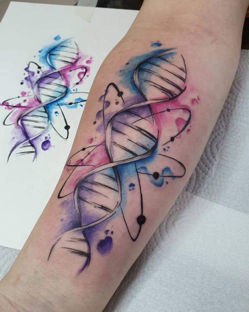 30 Pretty DNA Tattoos to Inspire You