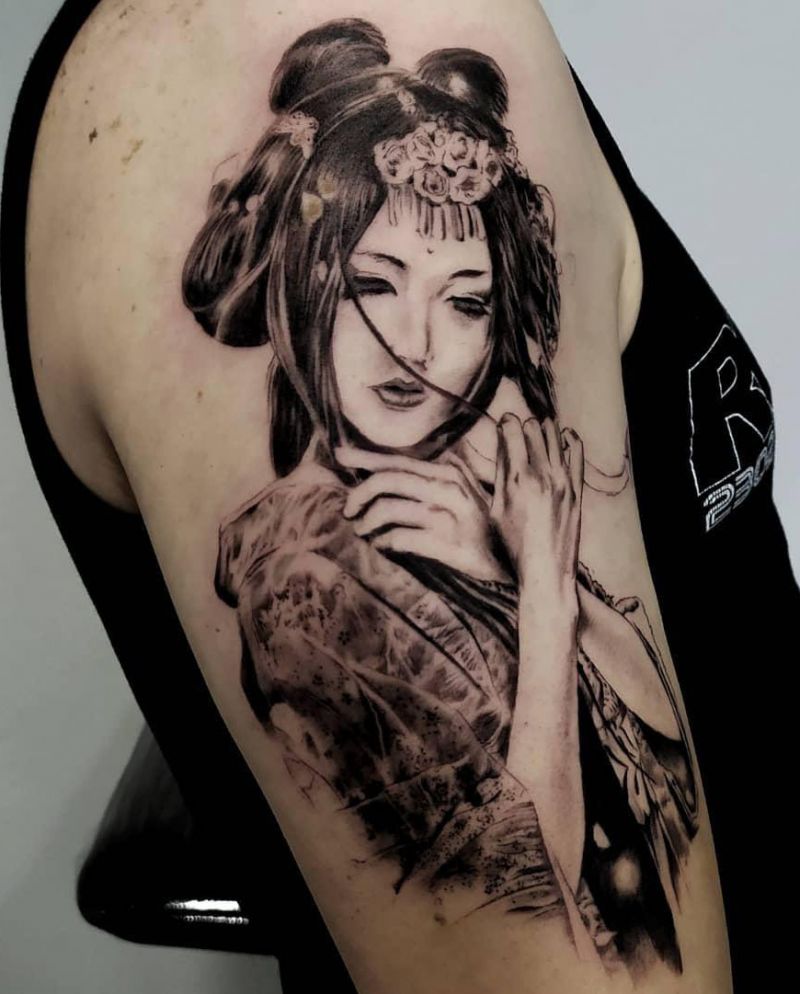 30 Pretty Geisha Tattoos You Will Love