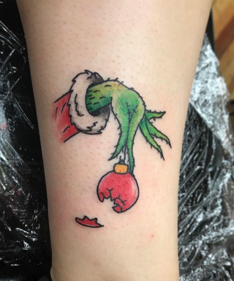 30 Pretty Grinch Tattoos for Christmas You Will Love