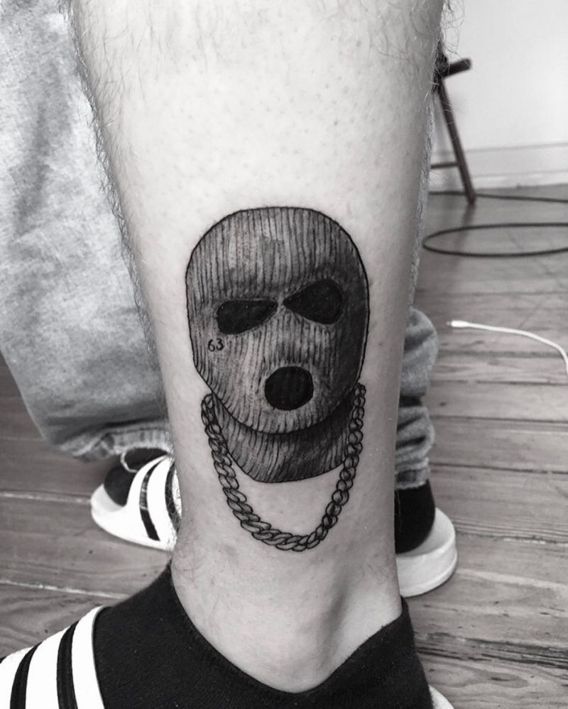 30 Pretty Ski Mask Tattoos You Will Love