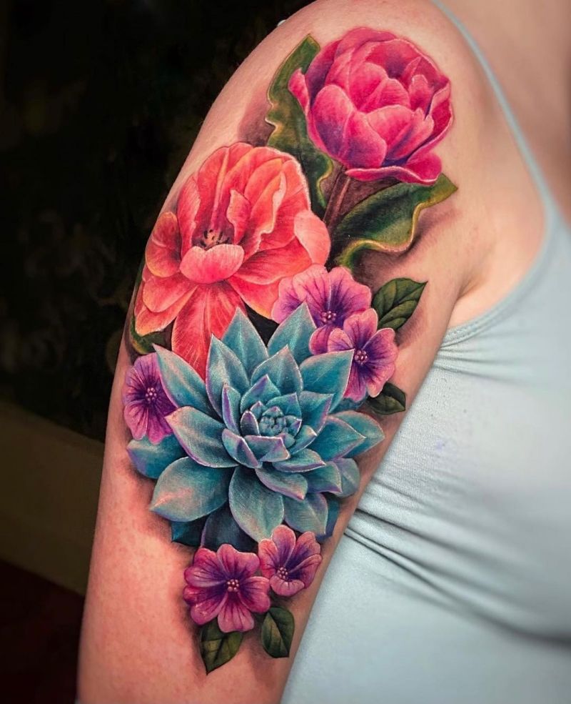 30 Pretty Succulent Tattoos Bring You Good Luck