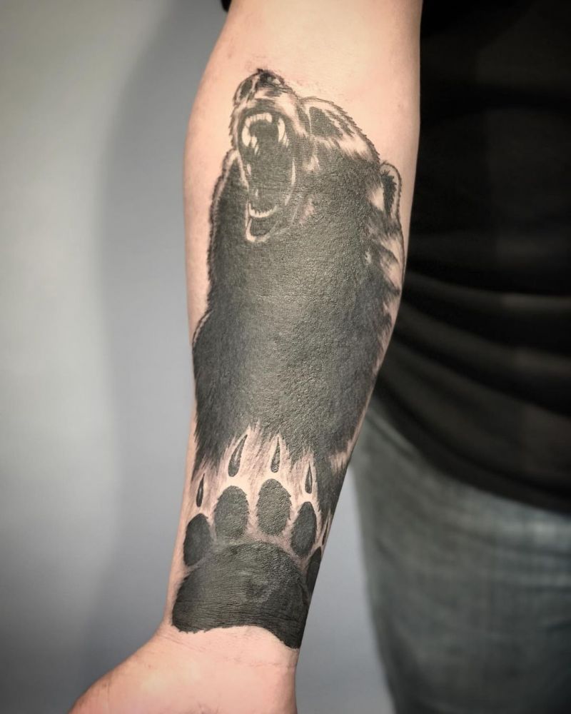 30 Pretty Bear Paw Tattoos You Must Try