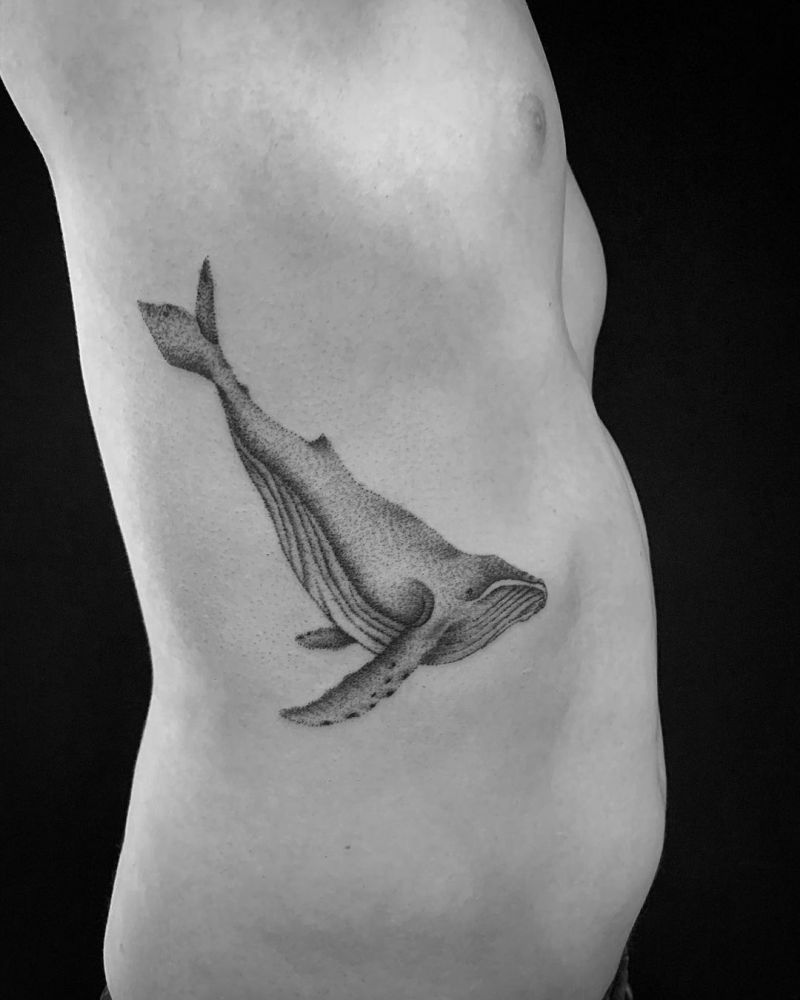 30 Pretty Blue Whale Tattoos You Will Love