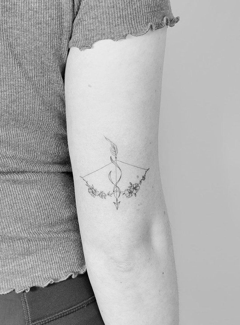 30 Pretty Bow and Arrow Tattoos Bring You Good Luck