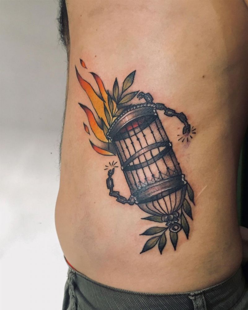 30 Pretty Cage Tattoos You Will Love