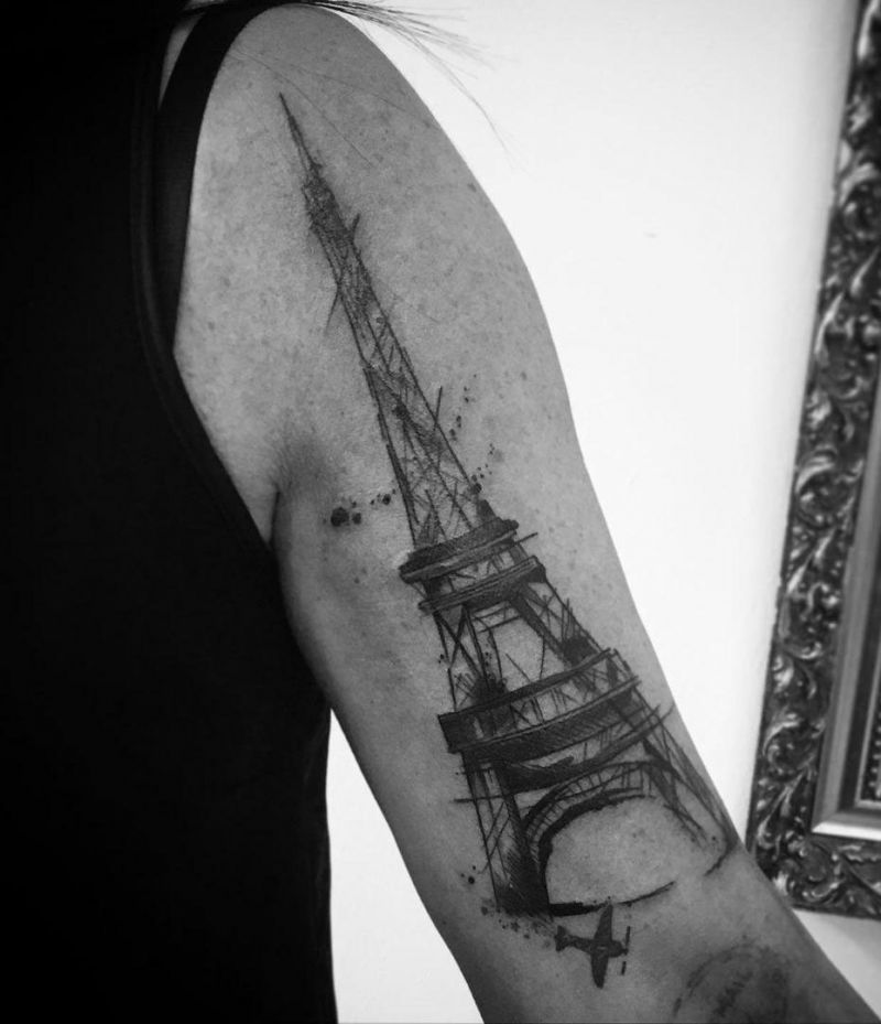 30 Pretty Eiffel Tower Tattoos Make Your Life Full of Romance