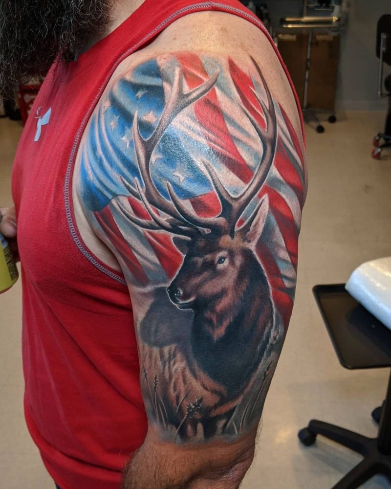 30 Pretty Elk Tattoos Make You Beautiful Forever