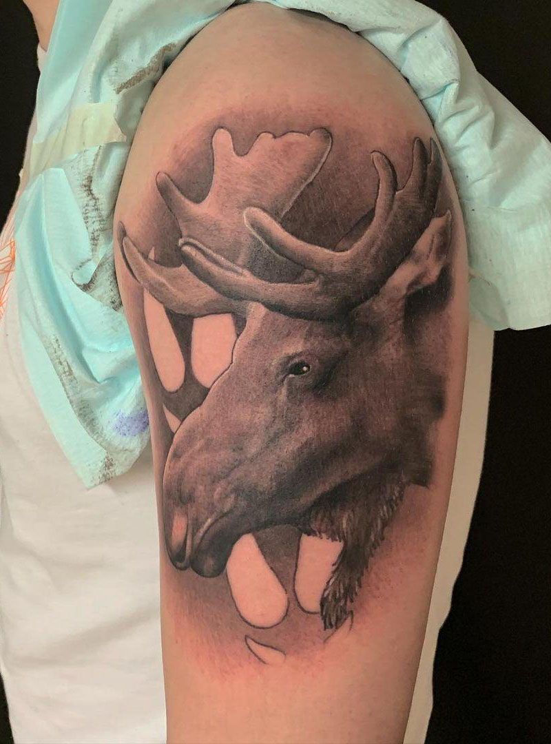 30 Pretty Moose Tattoos You Will Love