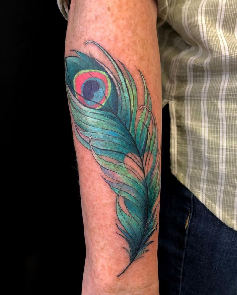 30 Pretty Peacock Feather Tattoos to Inspire You