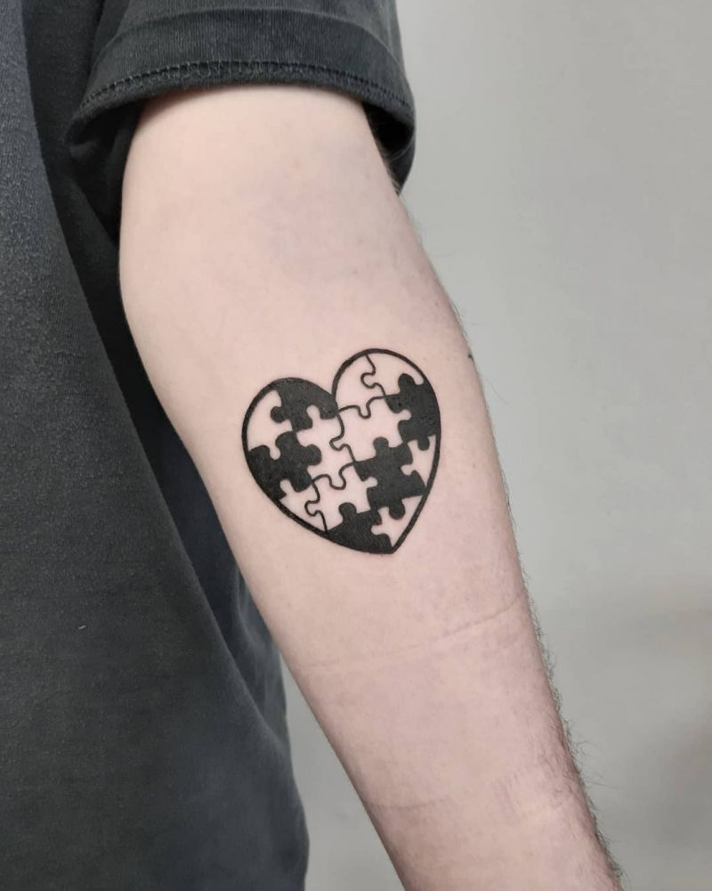 30 Pretty Puzzle Tattoos to Inspire You