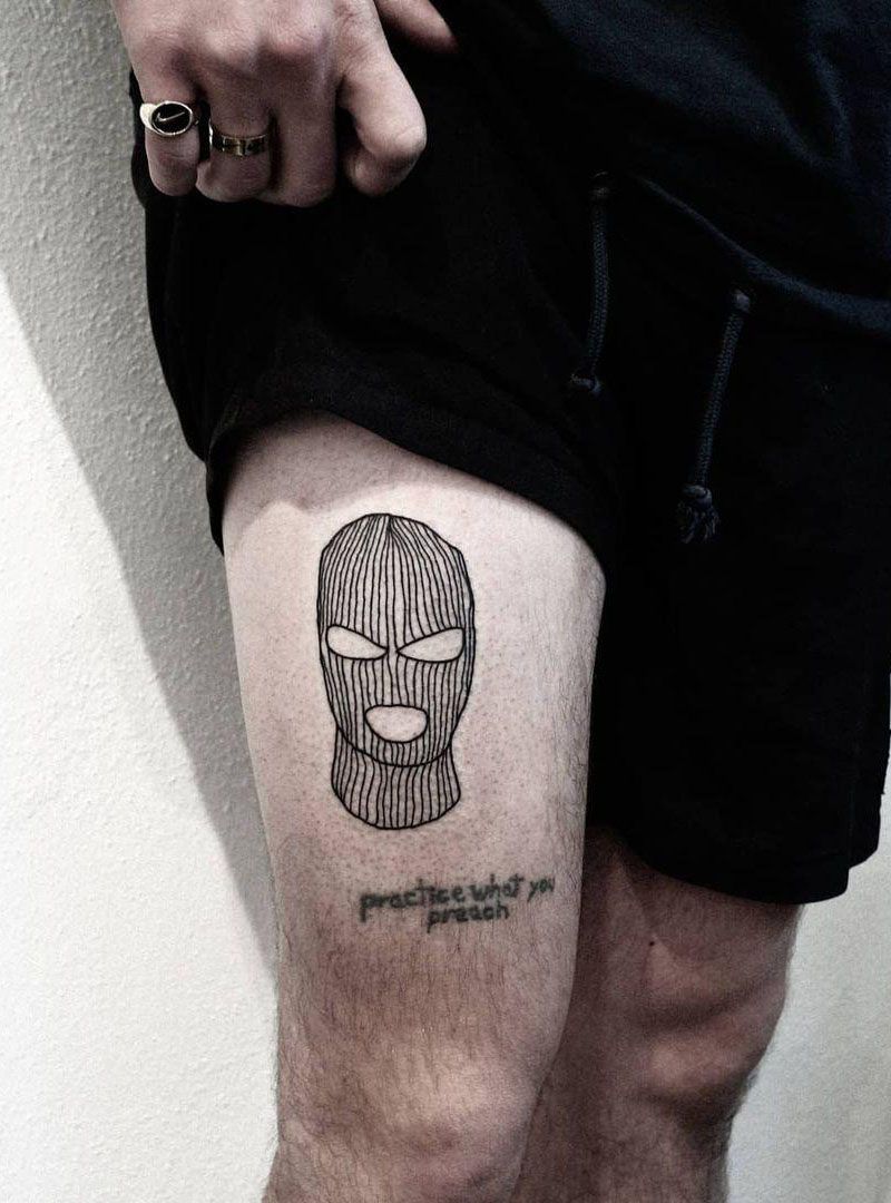 30 Pretty Ski Mask Tattoos You Will Love