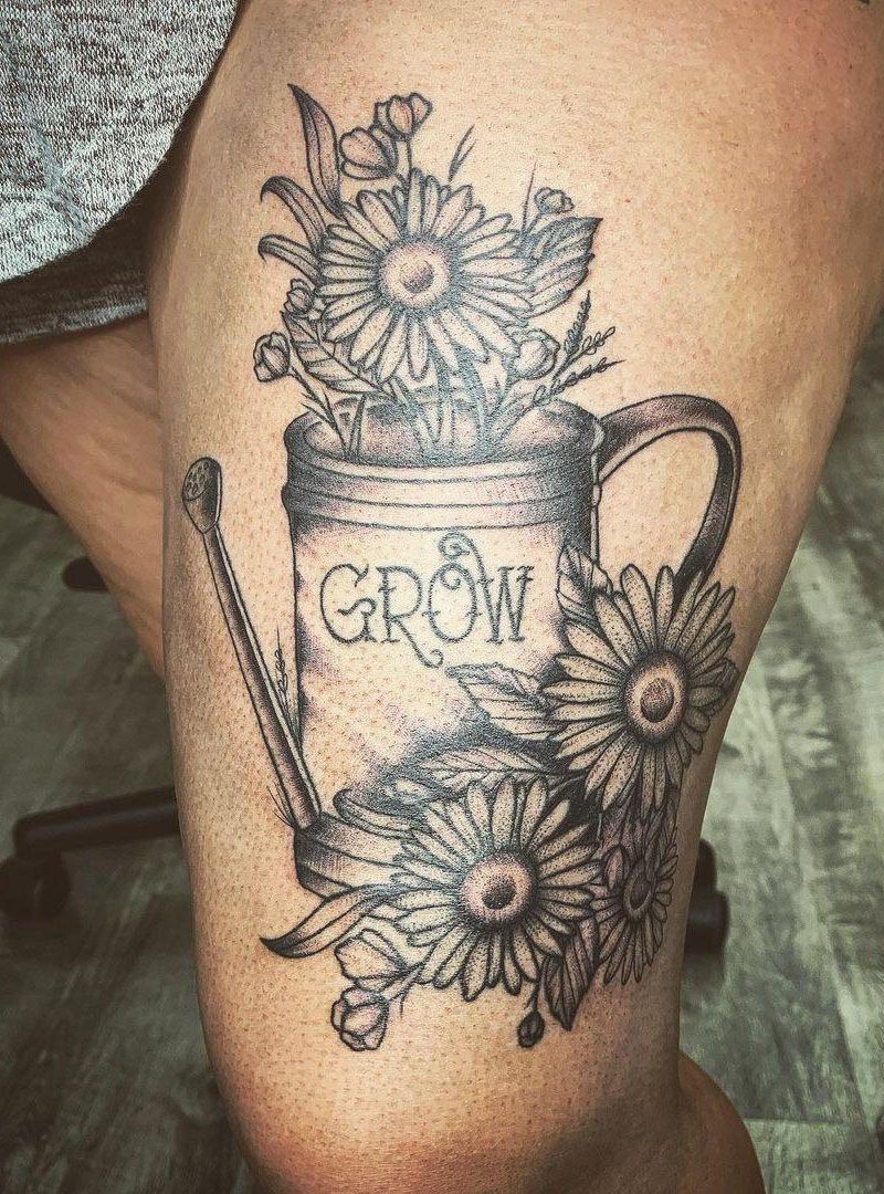 30 Pretty Watering Can Tattoos You Will Love