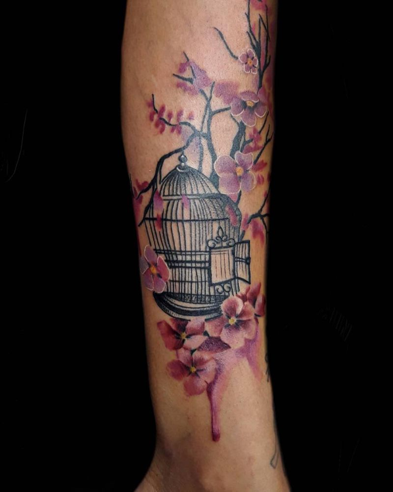 30 Pretty Cage Tattoos You Will Love