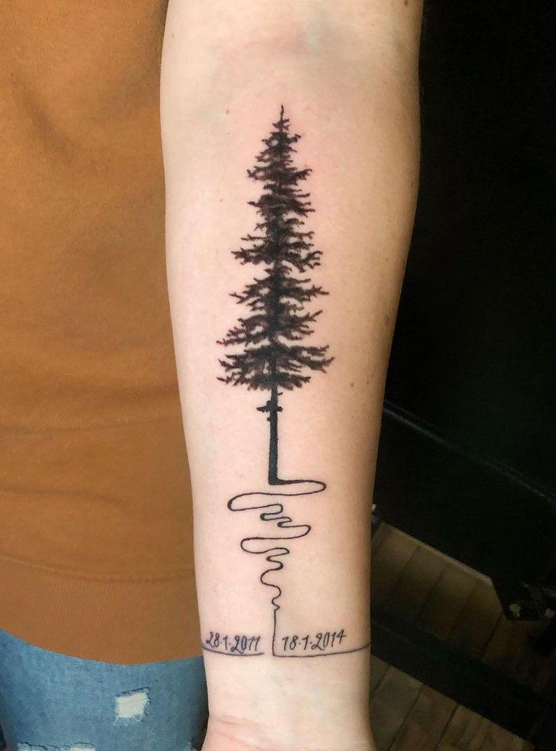 30 Pretty Pine Tree Tattoos You Will Love