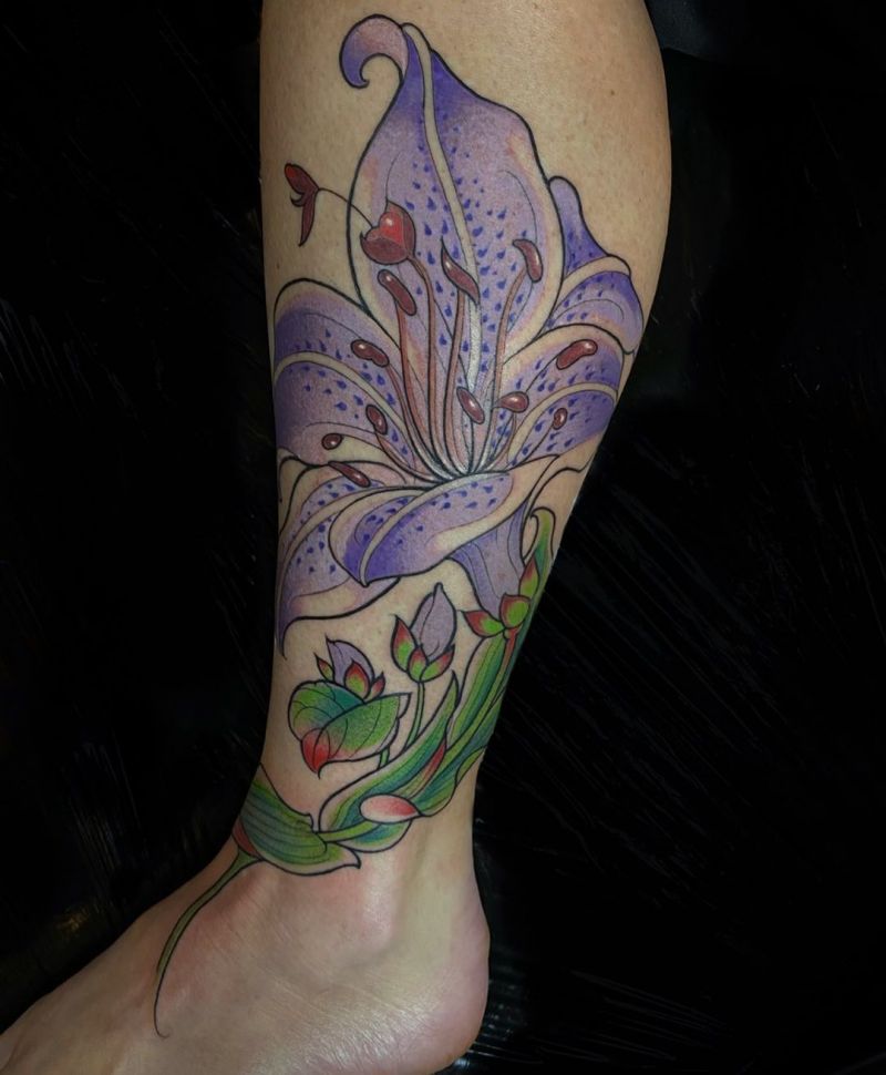 30 Pretty Tiger Lily Tattoos to Inspire You