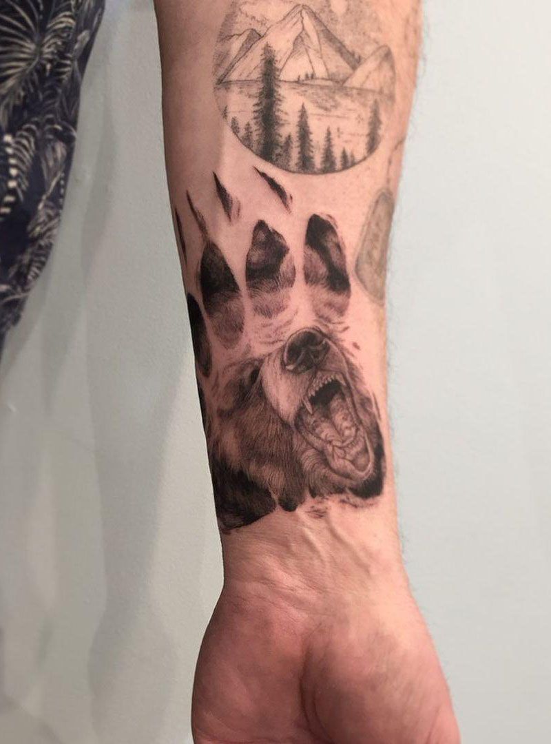 30 Pretty Bear Paw Tattoos You Must Try