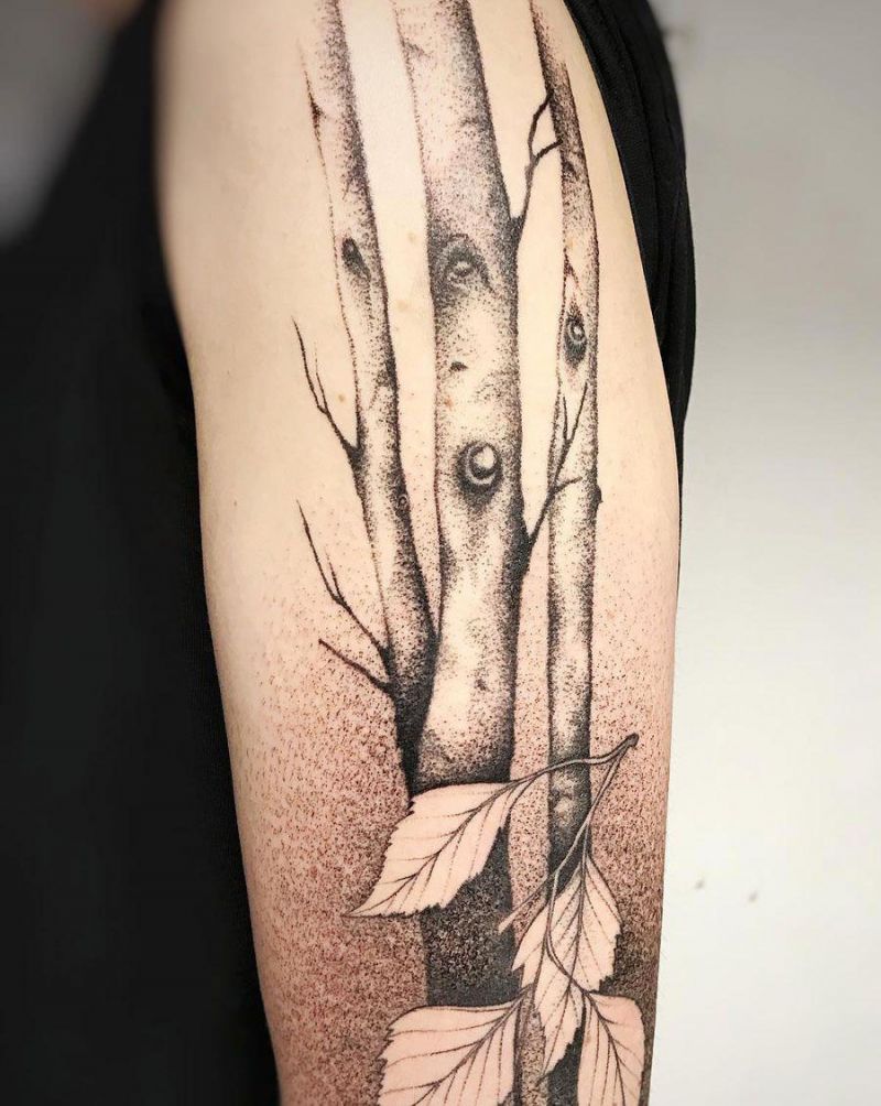 30 Pretty Birch Tree Tattoos Make You Attractive