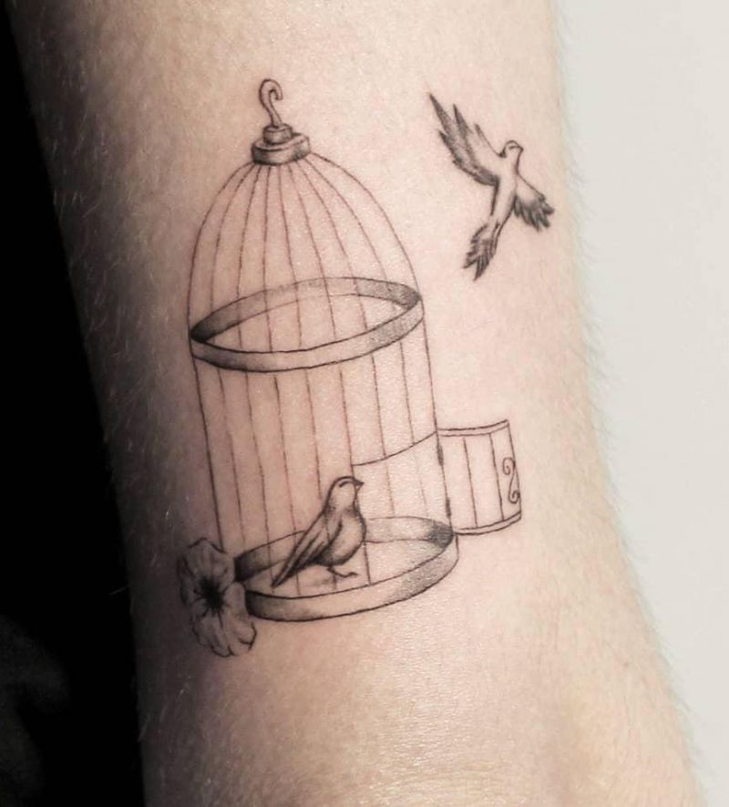 30 Pretty Cage Tattoos You Will Love