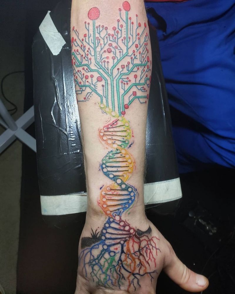 30 Pretty DNA Tattoos to Inspire You