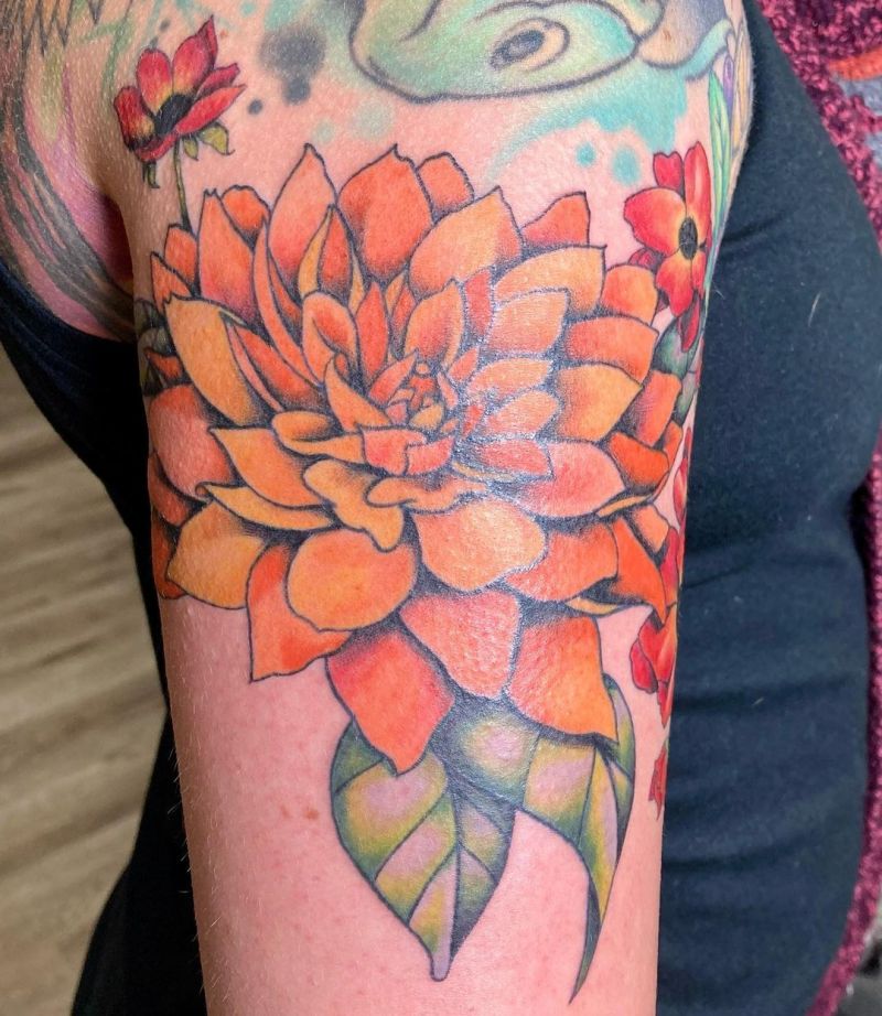 30 Pretty Dahlia Tattoos You Must Try