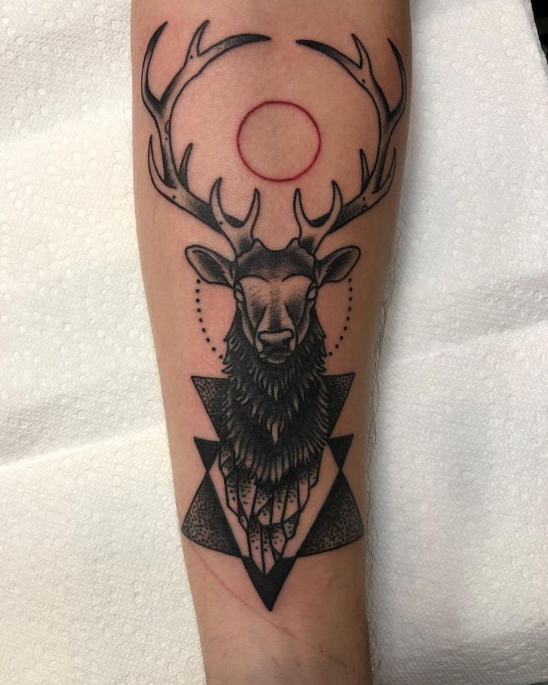 30 Pretty Elk Tattoos Make You Beautiful Forever