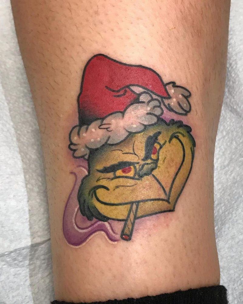 30 Pretty Grinch Tattoos for Christmas You Will Love