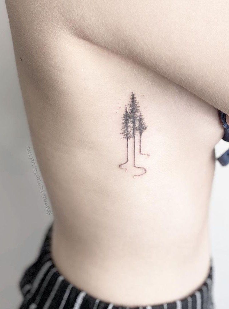 30 Pretty Pine Tree Tattoos You Will Love