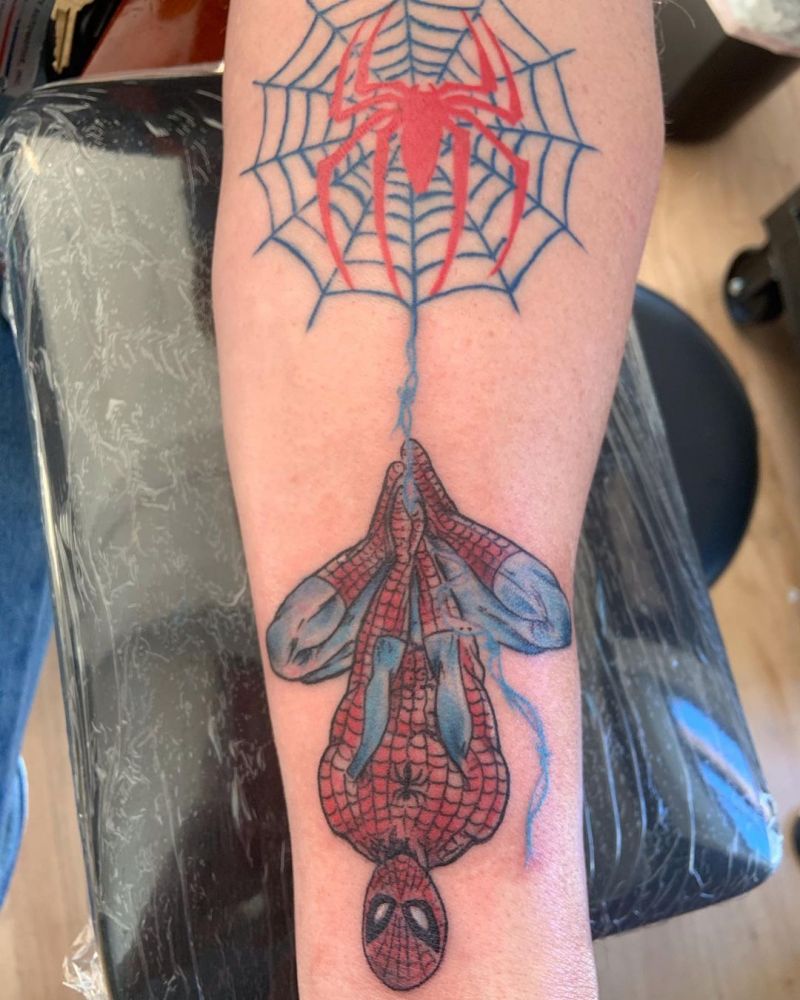 30 Pretty Spiderman Tattoos You Will Love