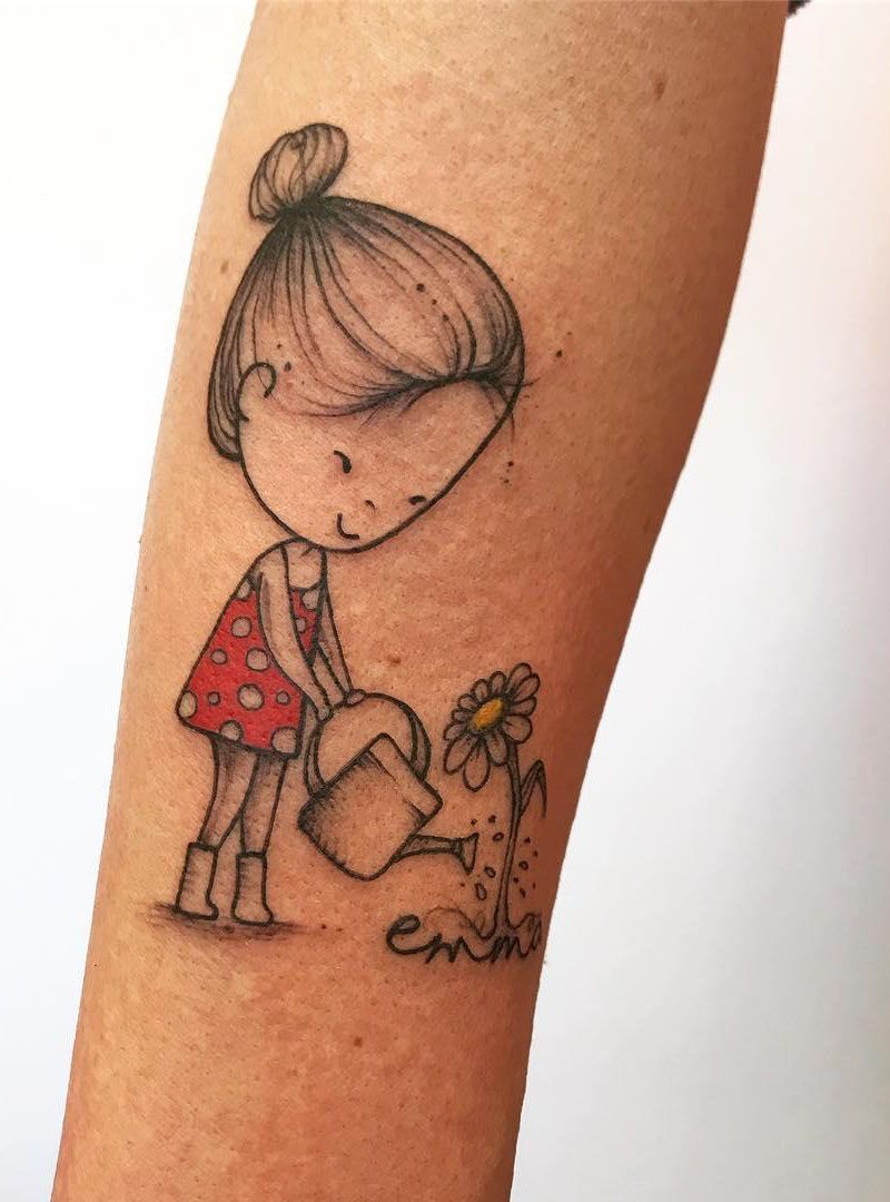 30 Pretty Watering Can Tattoos You Will Love