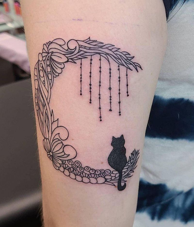 30 Pretty Black Cat Tattoos to Inspire You