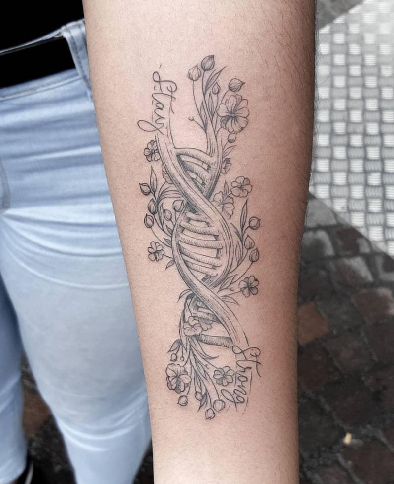 30 Pretty DNA Tattoos to Inspire You