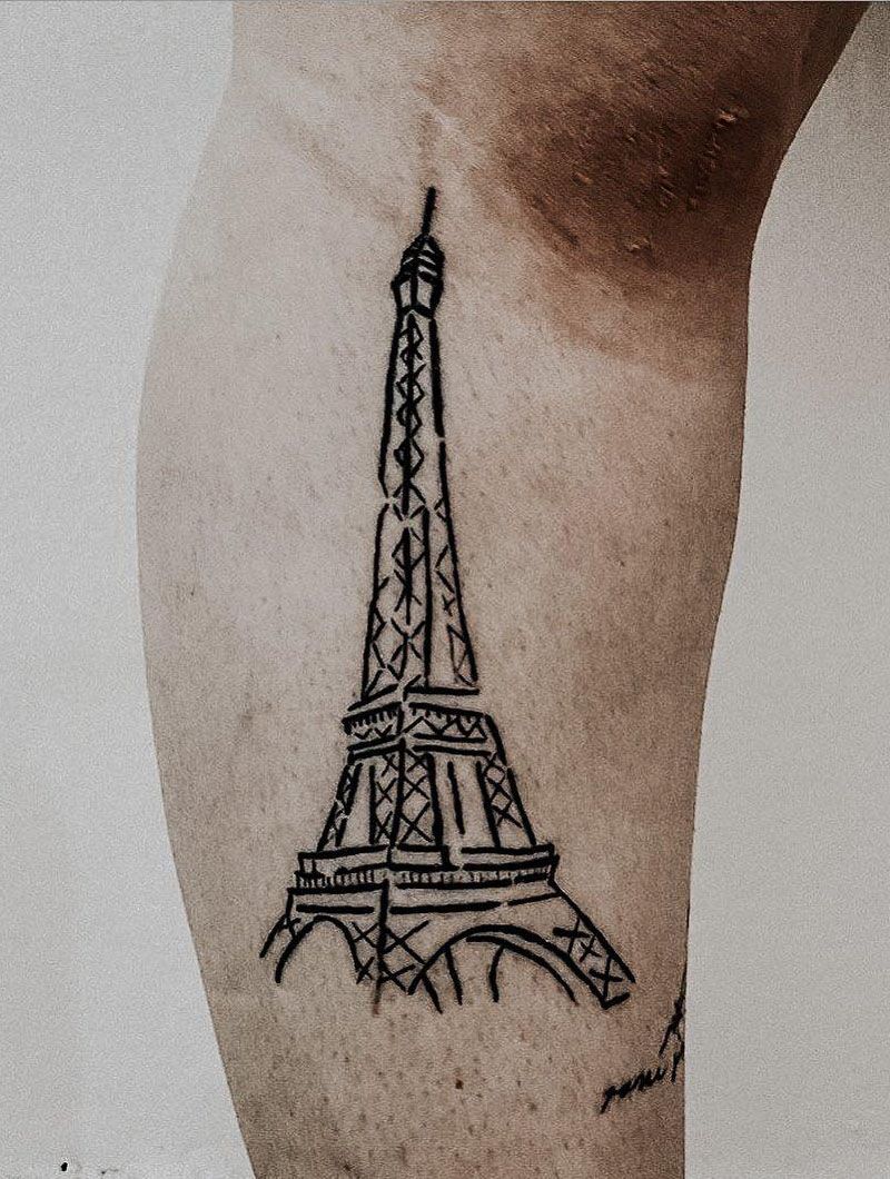 30 Pretty Eiffel Tower Tattoos Make Your Life Full of Romance