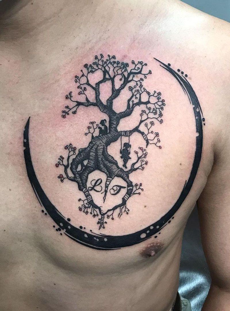 30 Pretty Family Tree Tattoos You Want to Try