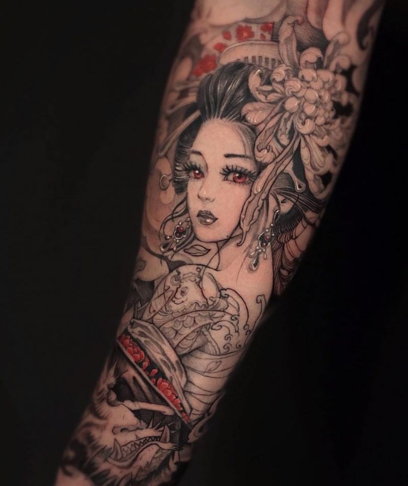 30 Pretty Geisha Tattoos You Will Love