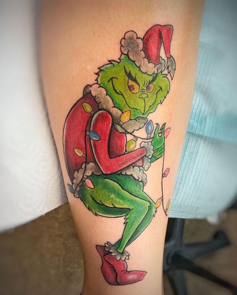 30 Pretty Grinch Tattoos for Christmas You Will Love