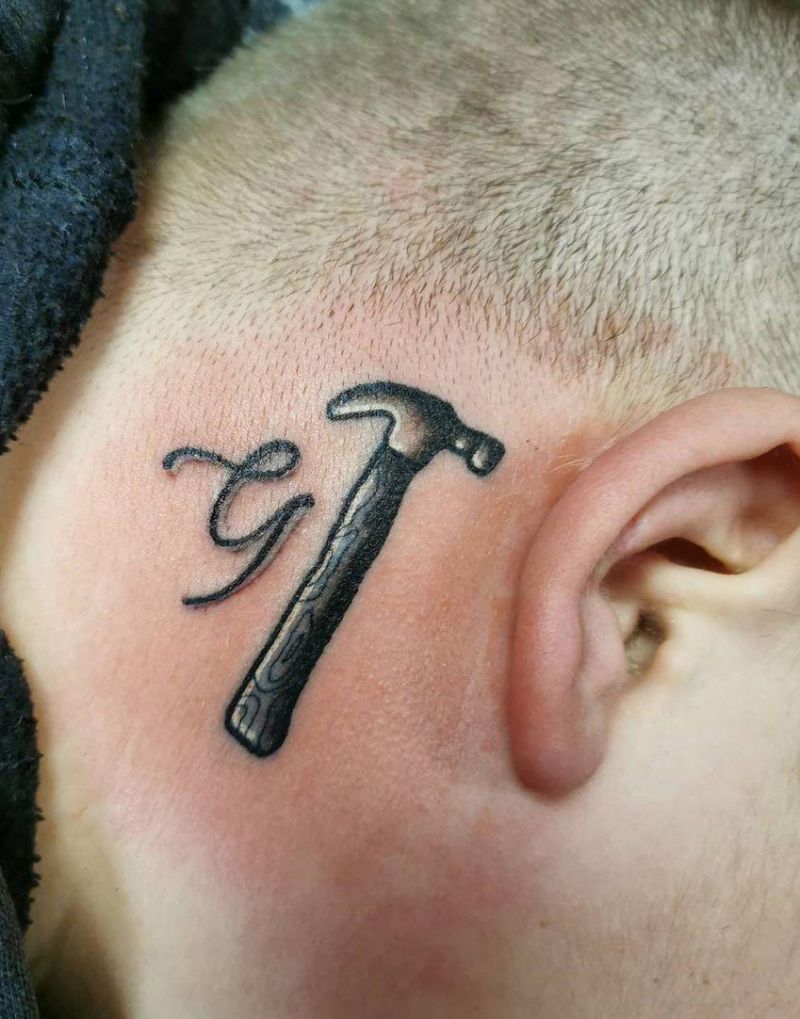 30 Pretty Hammer Tattoos You Will Love