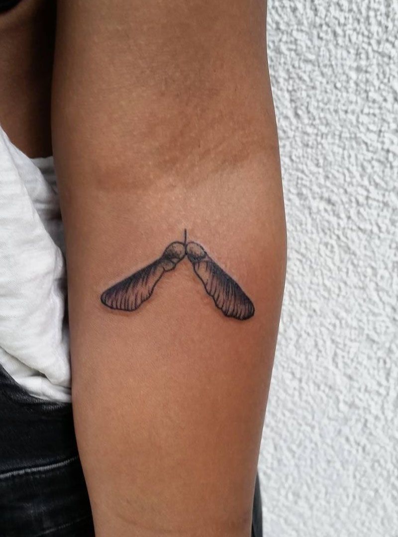 30 Pretty Maple Seed Tattoos Make You Attractive