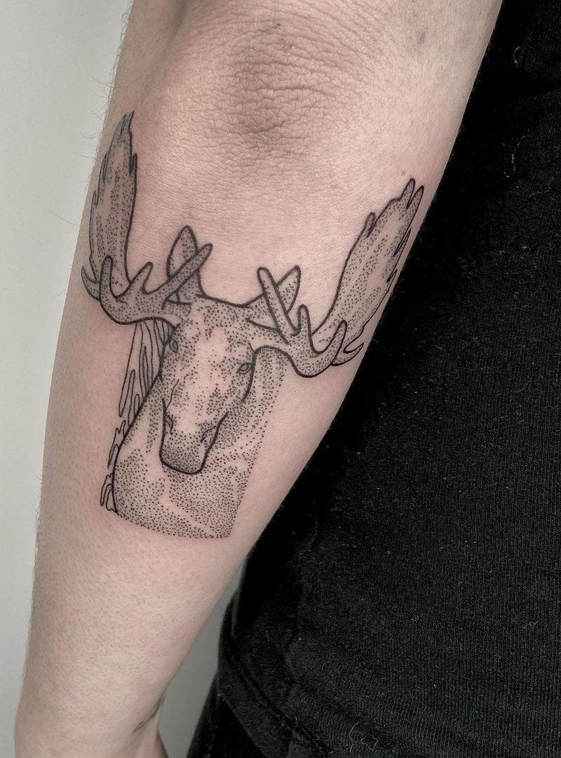 30 Pretty Moose Tattoos You Will Love