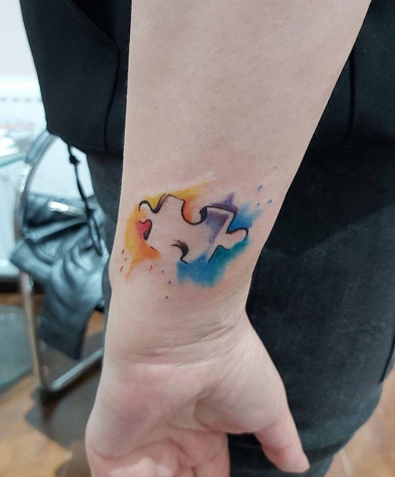 30 Pretty Puzzle Tattoos to Inspire You