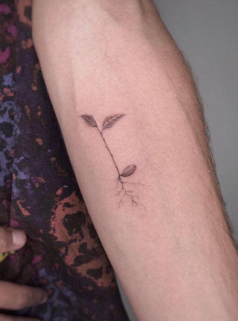 30 Pretty Seed Sprout Tattoos Bring You Good Luck