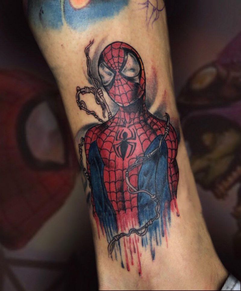 30 Pretty Spiderman Tattoos You Will Love