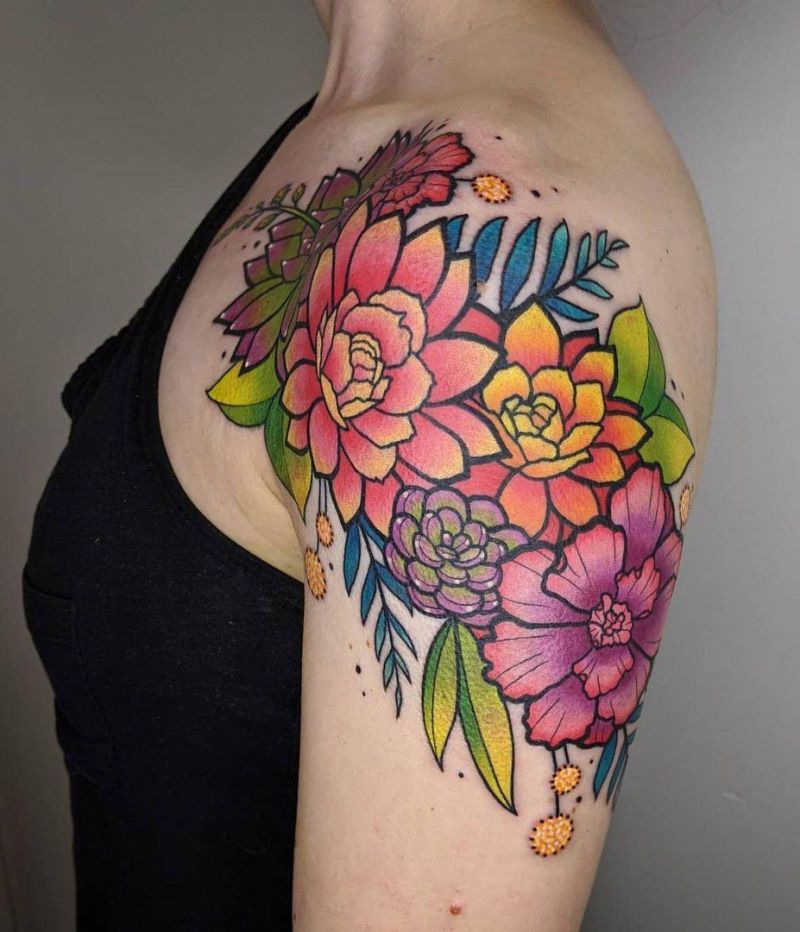 30 Pretty Succulent Tattoos Bring You Good Luck