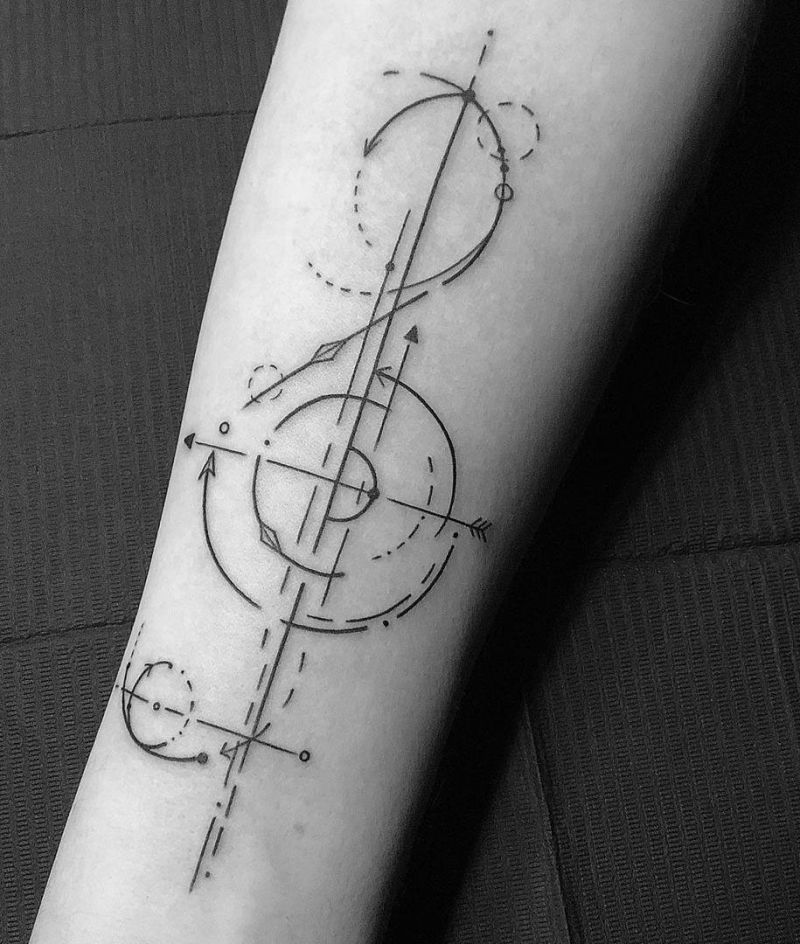 30 Perfect Treble Clef Tattoos Make You Attractive